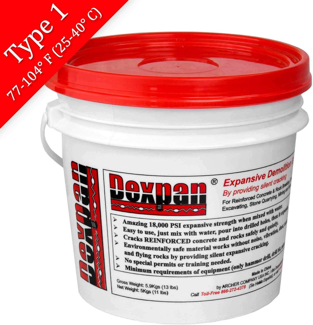 11 Lb. Expansive Demolition Grout, Pack of 2 F54395