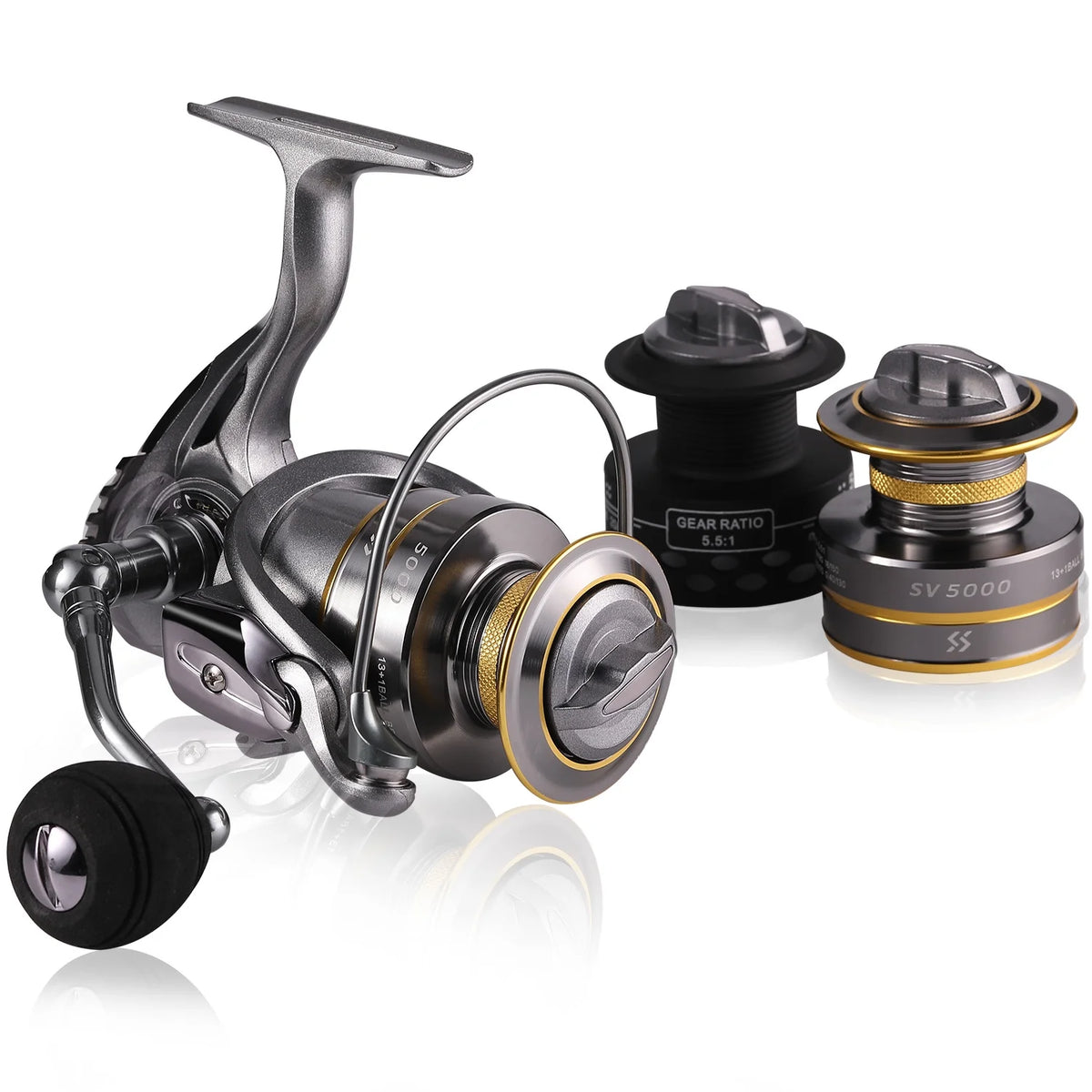 13+1 Ball Bearings Metal Body Spinning Fishing Reel W89556