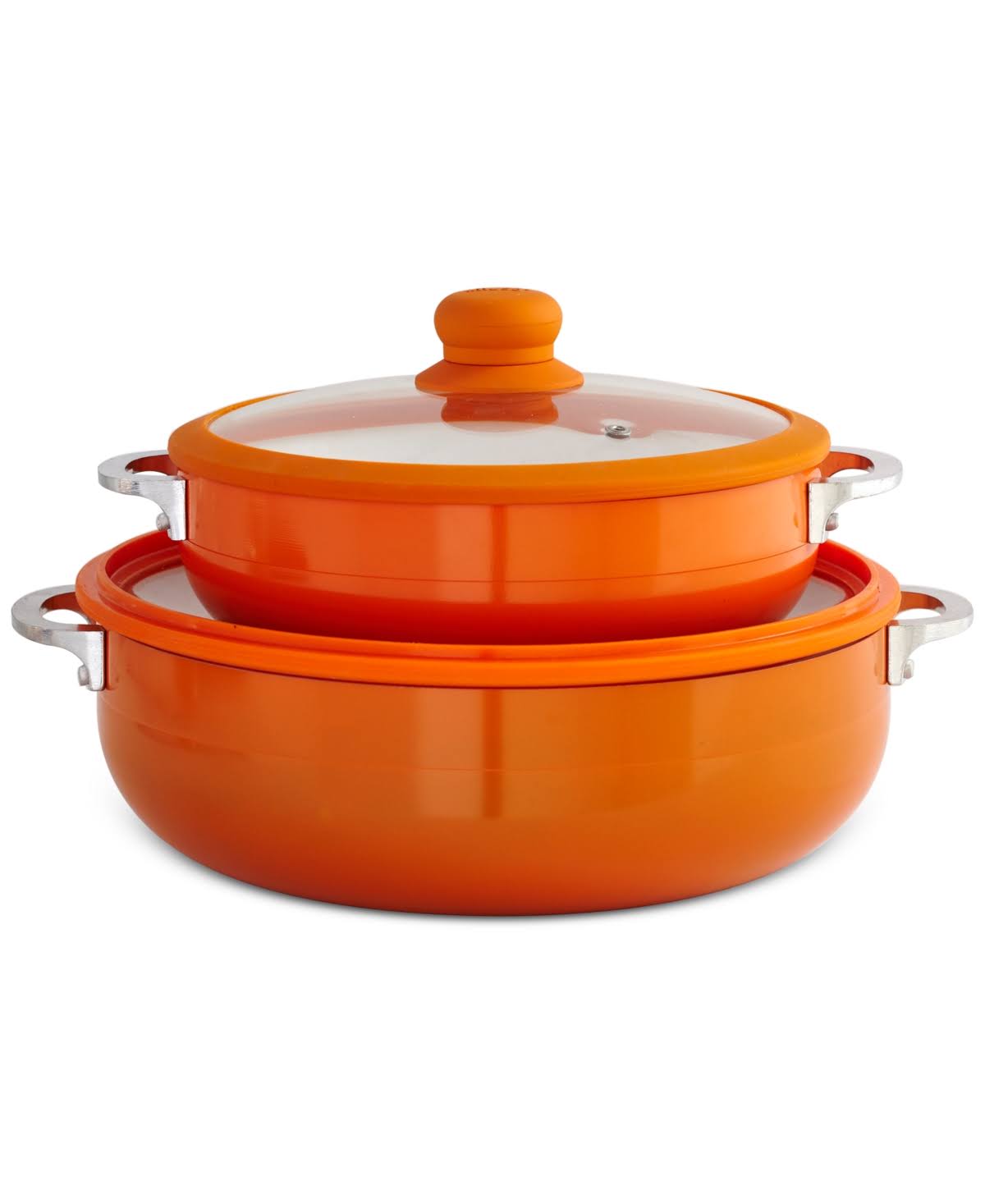 2-Piece Ceramic Nonstick Caldero Set Orange M9454