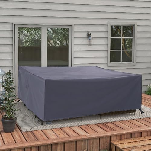 600D Waterproof Outdoor Sofa Cover for Rectangle Table and Chair Set O3550