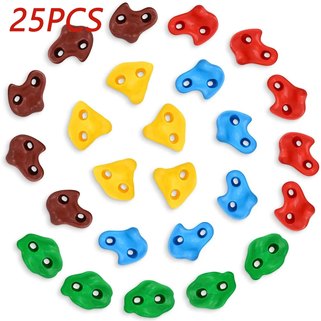 Rock Wall Climbing Holds Kit with Mounting Hardware D280095