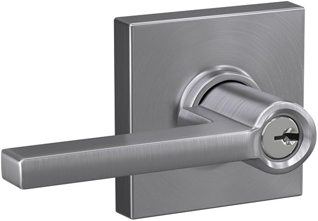 Satin Chrome Keyed Entry Lever Lock, Pack of 2 Z27888