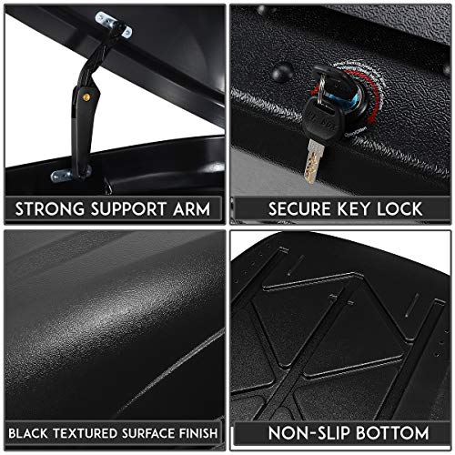 Black 110 LBS 53 X 34 X 15 Inches Lockable Rooftop Cargo Carrier E268197