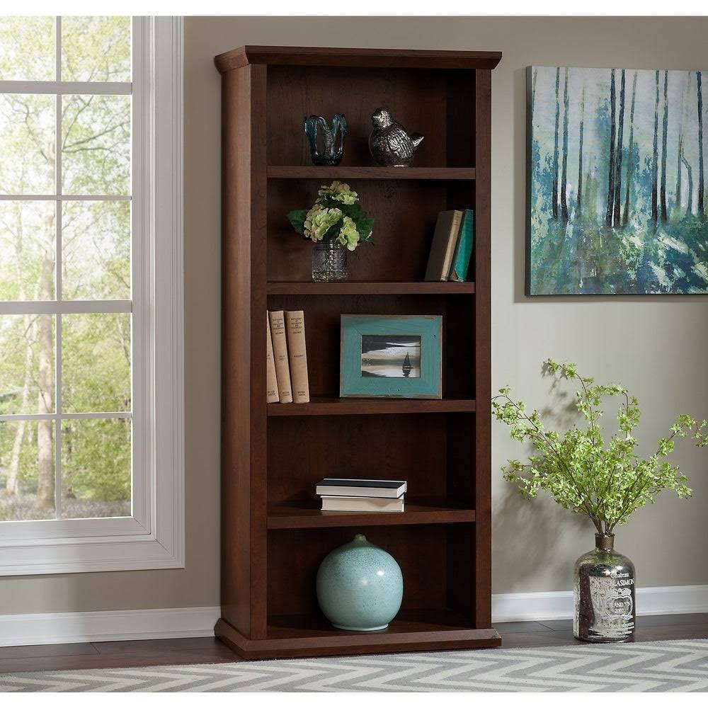 White Oak 5 Shelf Bookcase Set of 2 I9043