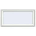 White Vinyl Awning Window with Fiberglass Mesh Screen E941898