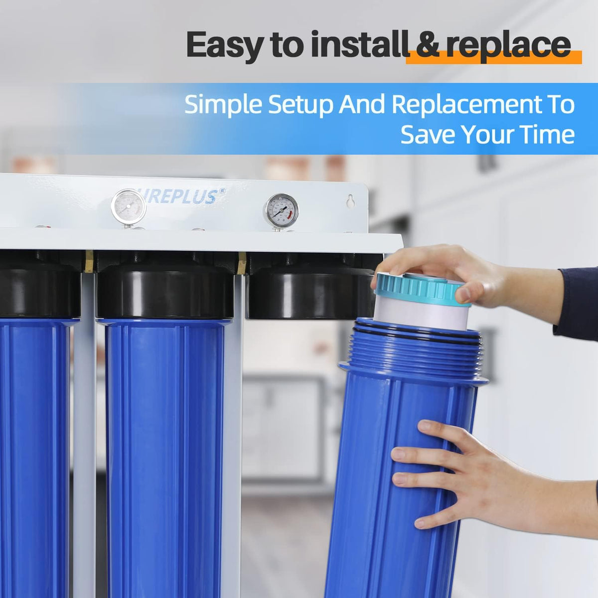 5 Micron 20 x 4.5 Whole House Granular Activated Carbon Water Filter Cartridge, 1 Pack W840