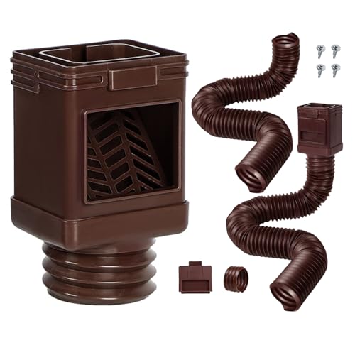 2 Pack Flexible Downspout Extension with Leaf Filter A50676