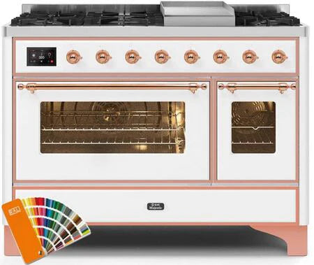 48 Dual Fuel Propane Gas Range with Copper Trim K227