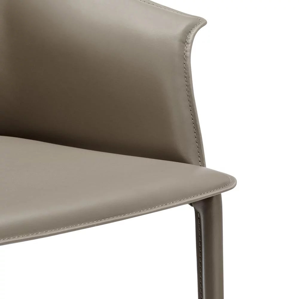 Recycled Leather Dining Arm Chair T9640