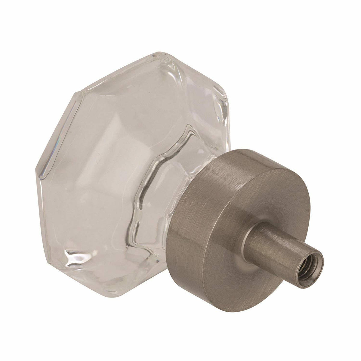 Crystal Knob, Satin Nickel, 1-Inch Diameter J512