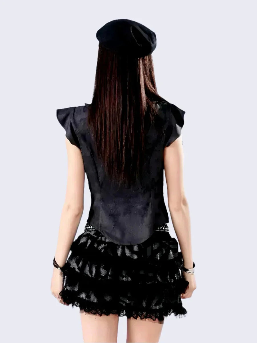 Ruffle Shirts Skirt Set R6384
