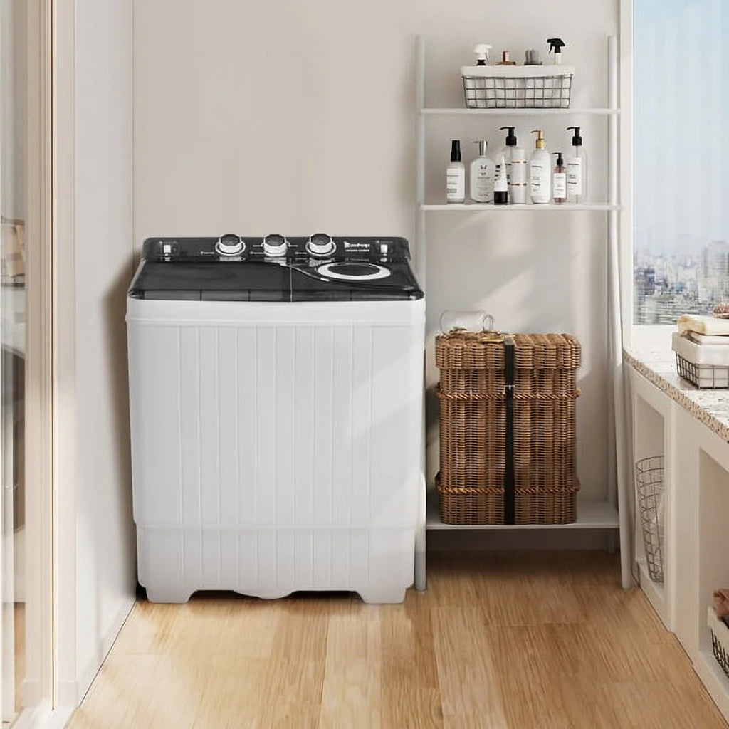 Portable Twin Tub Washing Machine 18Lbs Washer 8Lbs Spinner M677