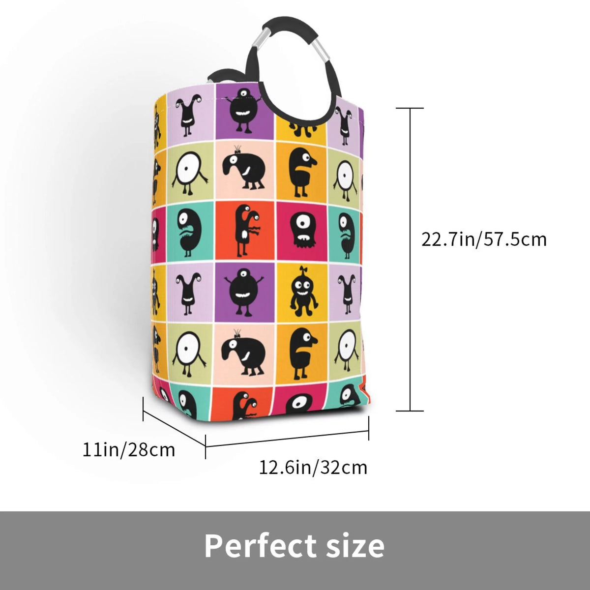 50L Rectangular Laundry Hamper with Aluminum Handles Y22907