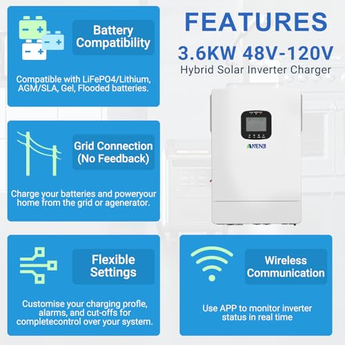 3600W Pure Sine Wave Hybrid Solar Inverter Charger O22519