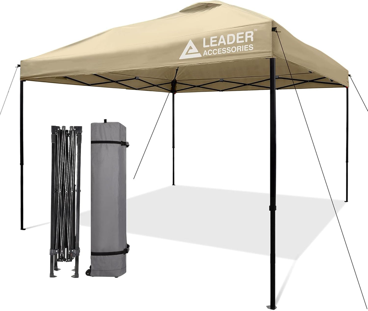 Pop-Up Canopy Tent 10'x10' Straight Leg Shelter with Wheeled Carry Bag, Silver S781