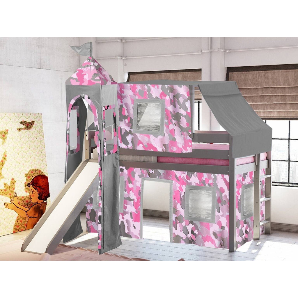 Twin Bed with Slide and Tent C7587