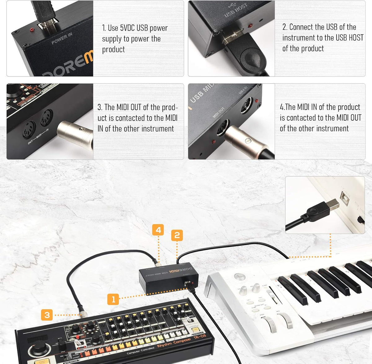 USB to MIDI Converter MIDI Interface C85811