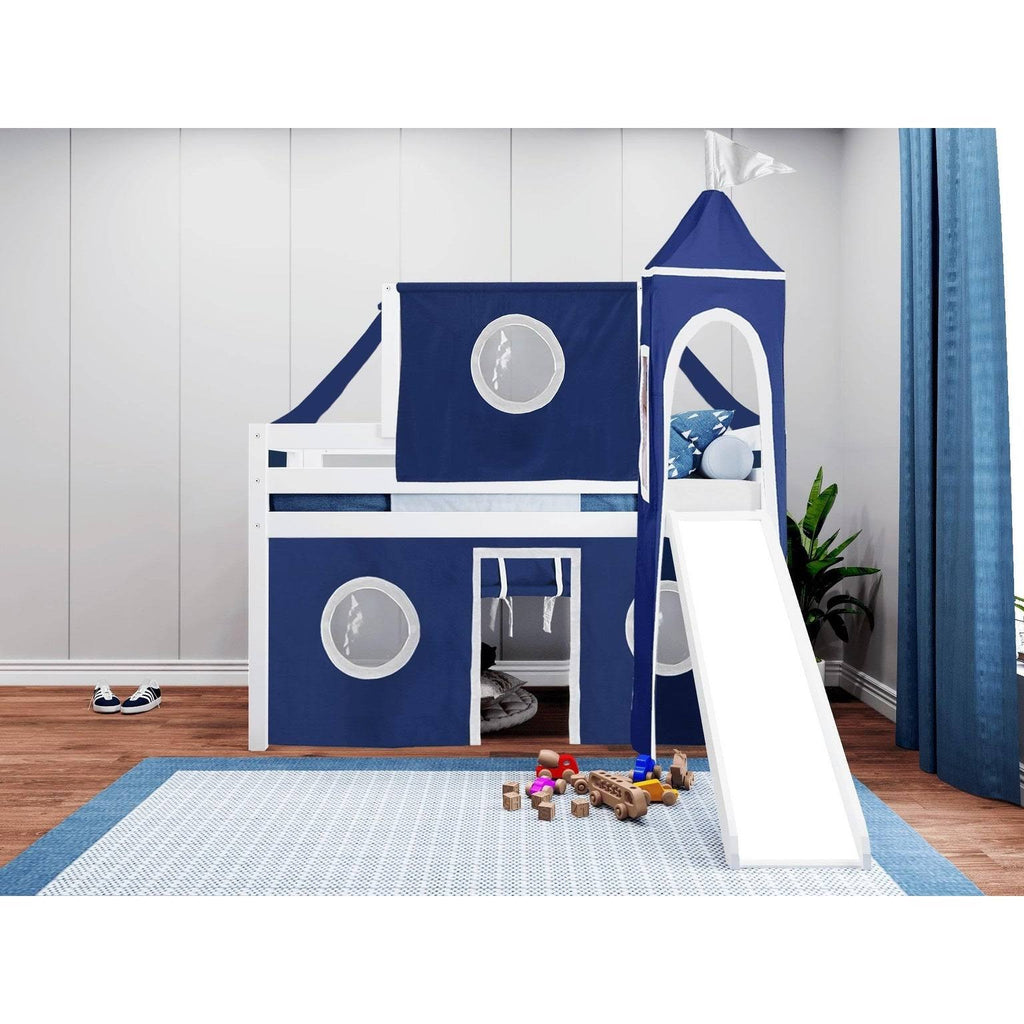 Twin Bed with Slide and Tent C7587