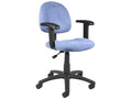 Blue Microfiber Posture Chair with Adjustable Arms W143693