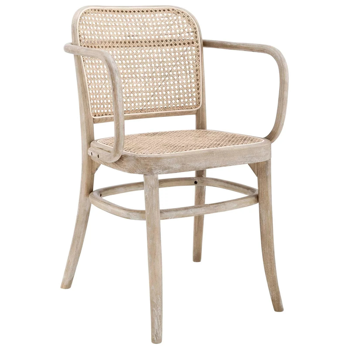 Cane Rattan Wicker Wooden Dining Chair J378