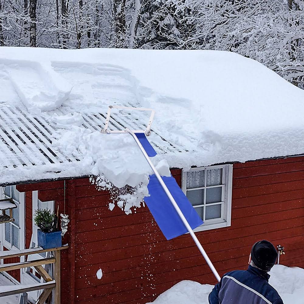 20 Feet Aluminum Frame Cloth Head Roof Snow Remover 1.2m 5 Sections Z73723
