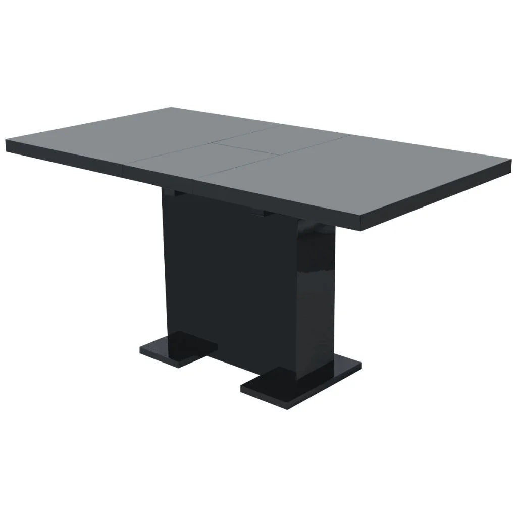 High Gloss Black Extendable Dining Table N82872