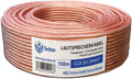 100 M Single Wire Speaker Cable 2 x 1.5 mm² CCA Copper and Aluminium Round Transparent N1104
