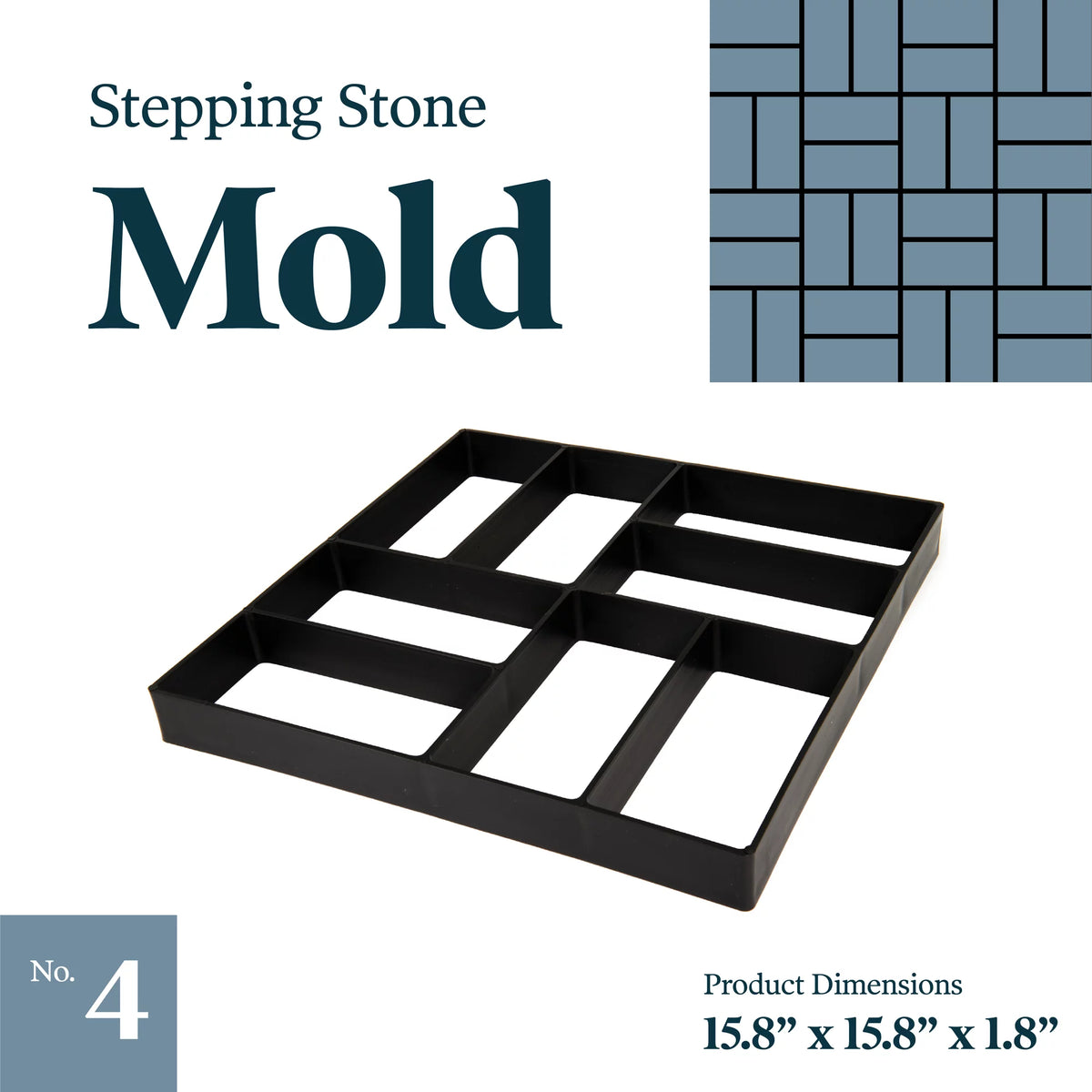 Reusable Concrete Stepping Stone Mold D1493
