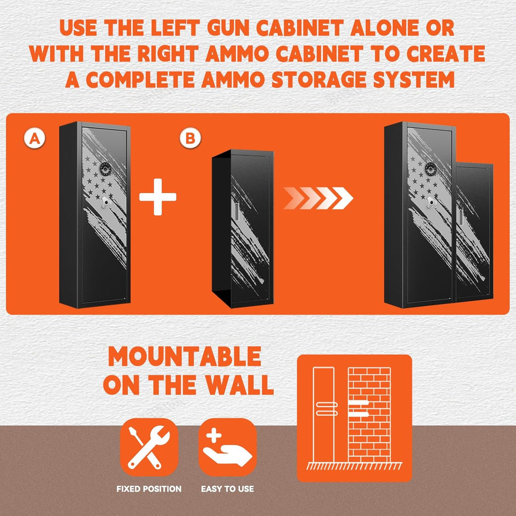 8-12 Rifle Gun Safe with Detachable Gun Racks C64243