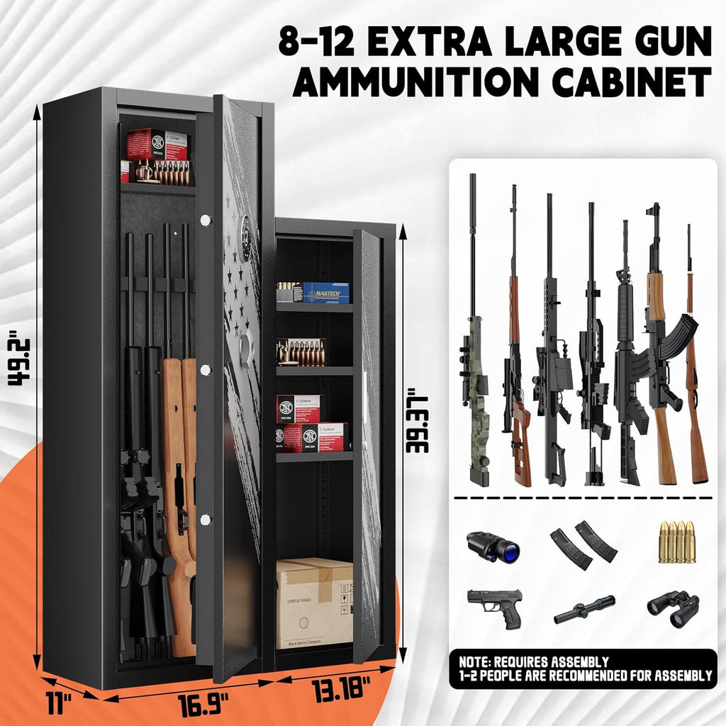 8-12 Rifle Gun Safe with Detachable Gun Racks C64243
