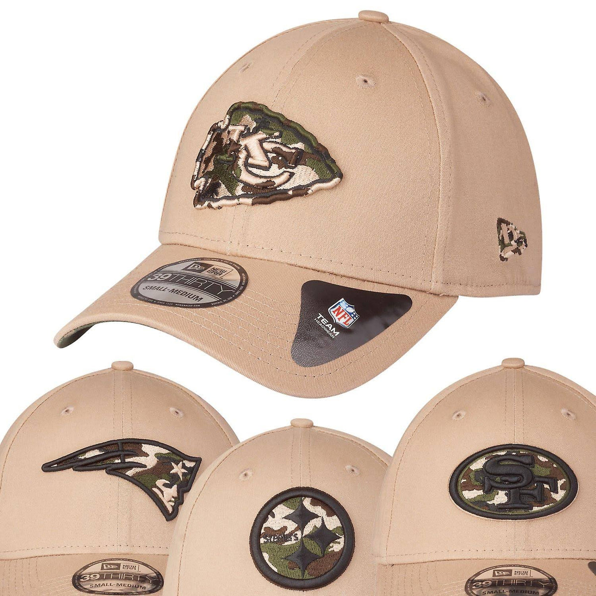 Beige Wood Camo Stretch Cap Y186