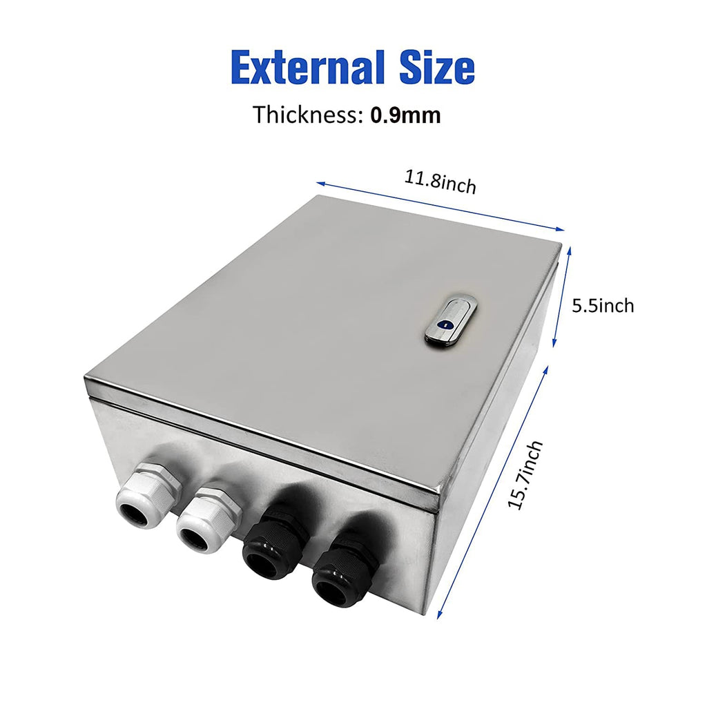 304 Stainless Steel IP65 Waterproof Junction Box with Lock T51725