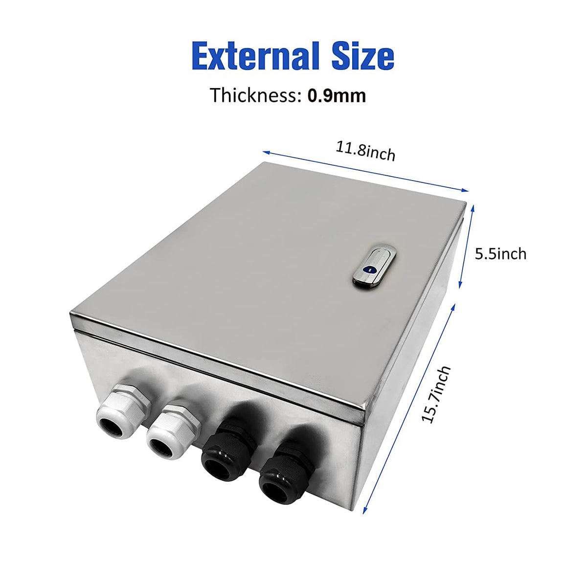 304 Stainless Steel IP65 Waterproof Junction Box with Lock T51725