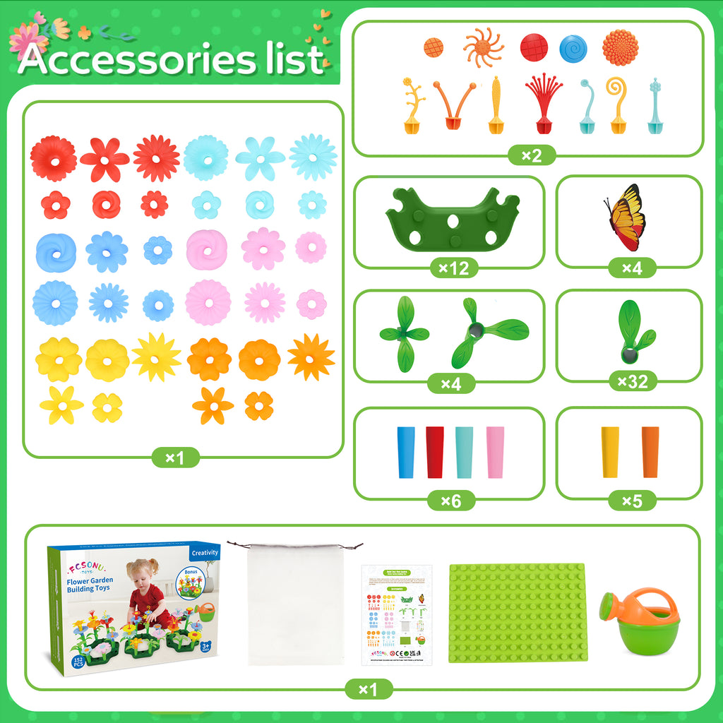 Flower Garden Building Toys, 152 Pcs U431