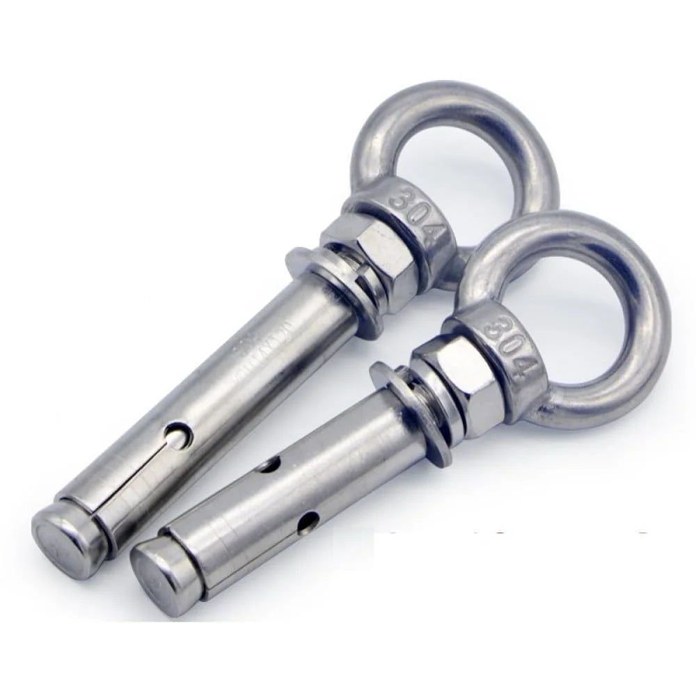 304 Stainless Steel Lifting Eye Bolt M8x80mm 2pcs D113