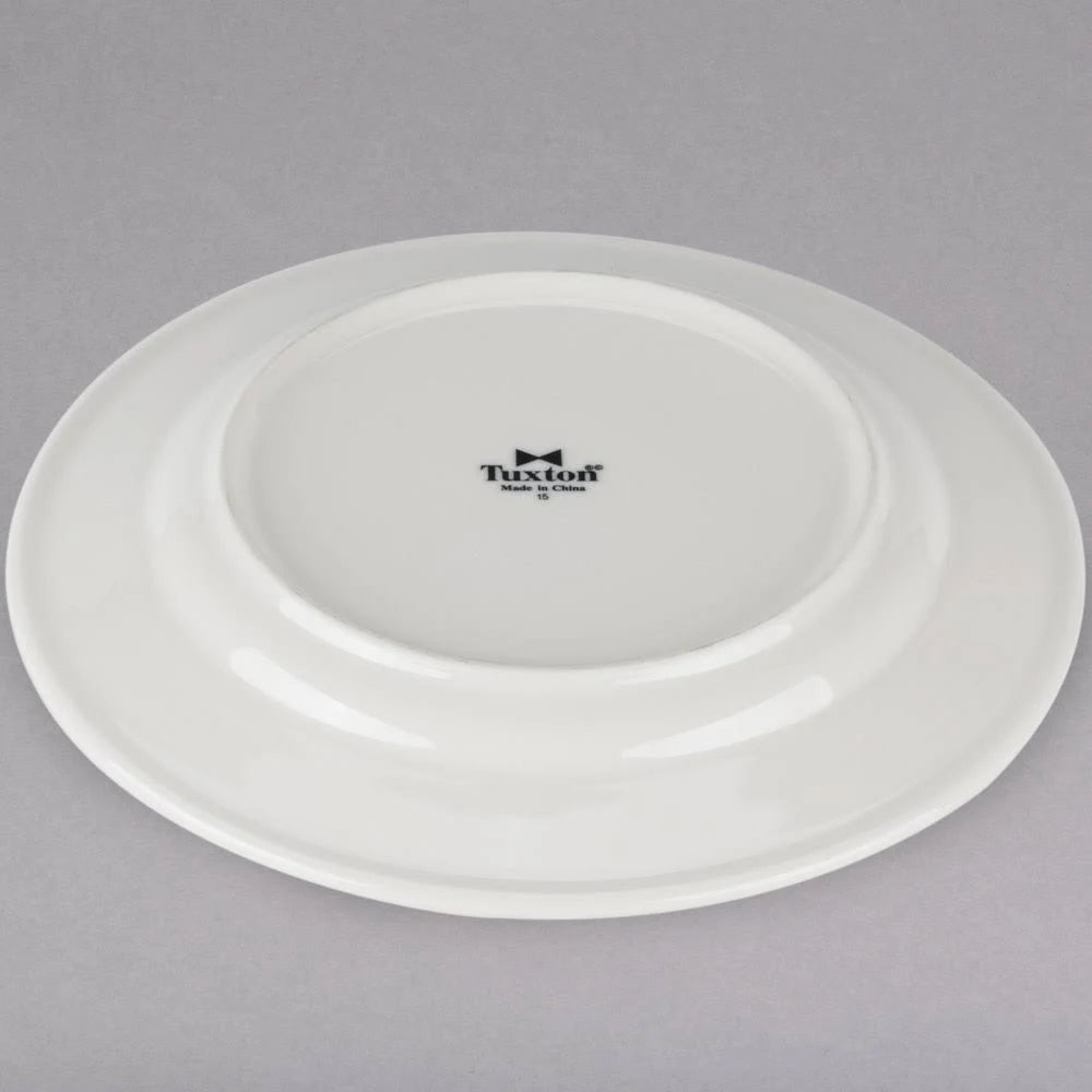 12/Case 10x22 Eggshell Wide Rim China Plate O62607