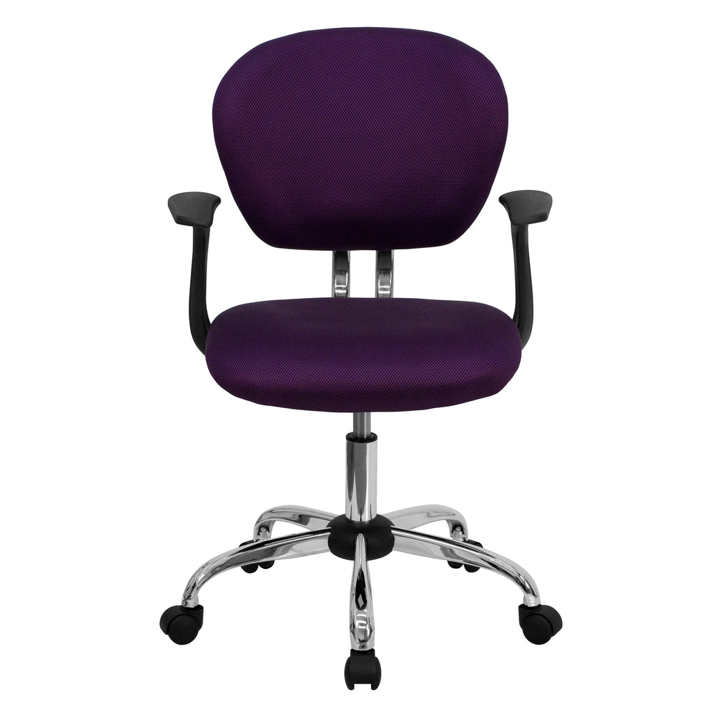 Purple Mesh Swivel Office Chair E807