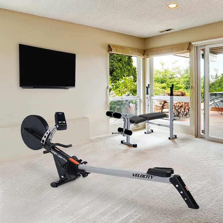 Foldable Indoor Rower with Heart Rate Monitor U386