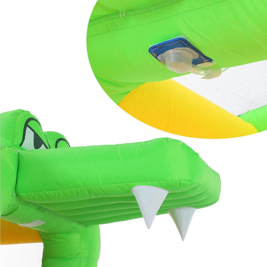 Inflatable Bounce House with Water Slide and Spray Pool E560896