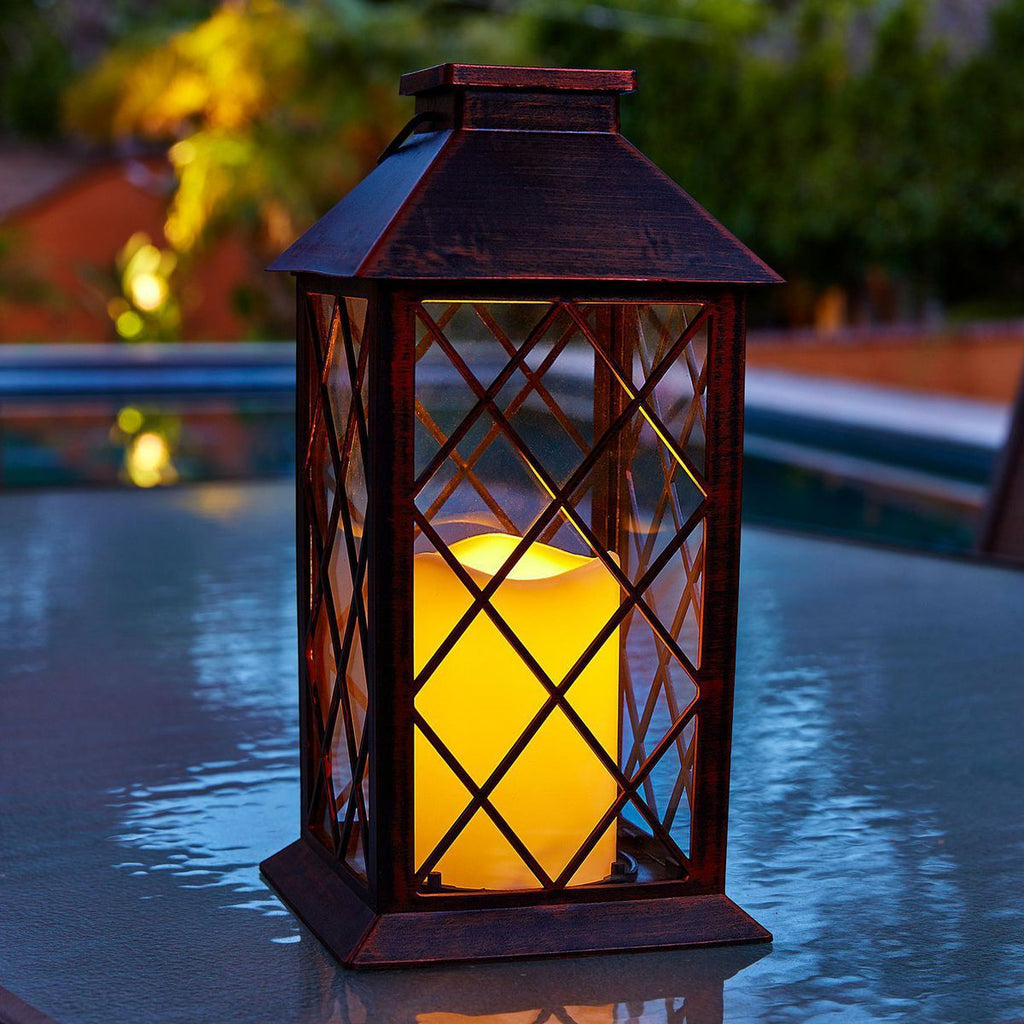 11 in. Solar LED Lantern X8602