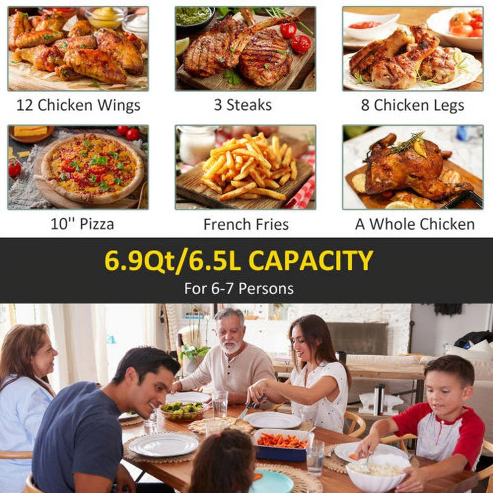 6.9 Quart Digital Air Fryer with Nonstick Basket F690163