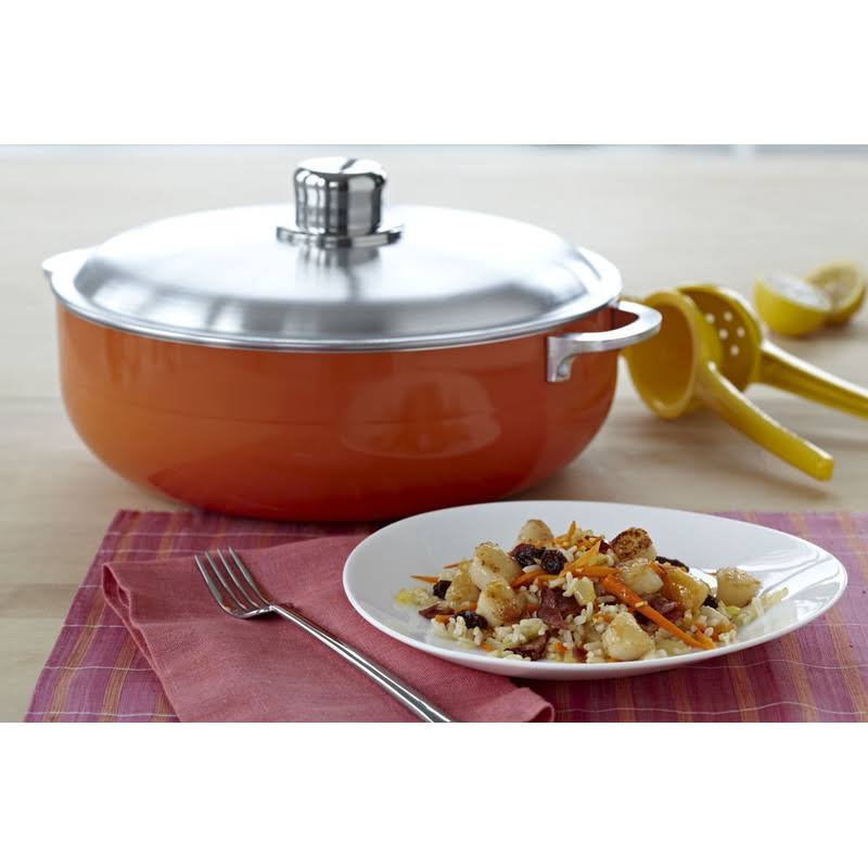 2-Piece Ceramic Nonstick Caldero Set Orange M9454