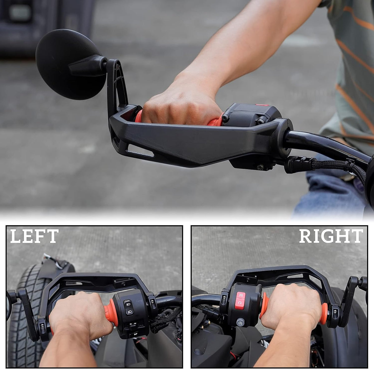 Black Aluminum Hand Guards Protector Kit (2PCS) V18148