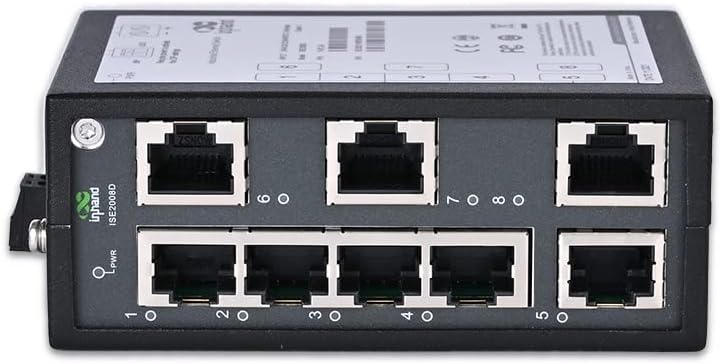 8-Port Unmanaged Industrial Ethernet Gigabit Switch with RJ45 Ports S2386