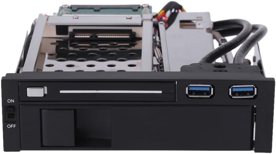 Dual Bay 3.5 + 2.5 Inch SATA III Hard Drive SSD Tray Caddy Internal Mobile Rack Enclosure Docking Station with USB 3.0 Port Hot Swap Pack of 2 V604
