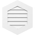 16x22W x 22x22H Vertical Peaked Surface Mount PVC Gable Vent 9/12 Pitch Y3175