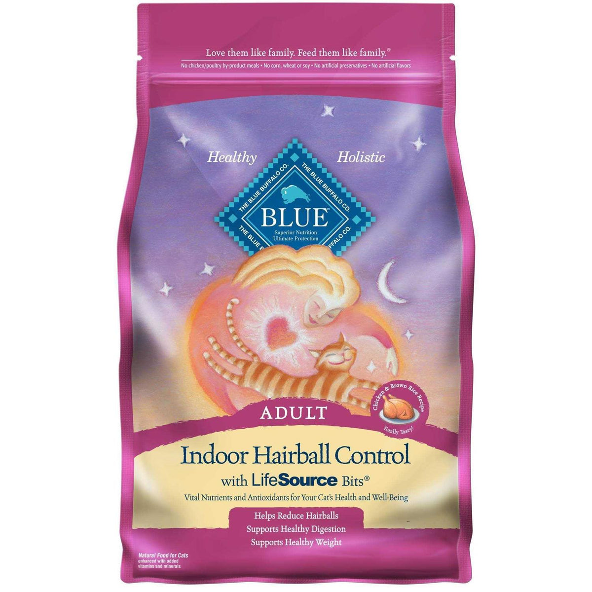 Blue Indoor Hairball Control Dry Cat Food B46626