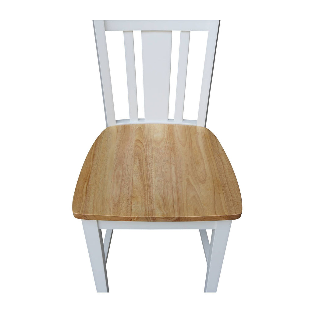White/Natural 24x22 Counter-Height Stool H720376