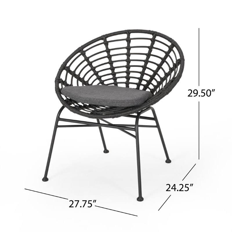 3 Piece Outdoor Acacia Wood Conversation Set in Gray G906808