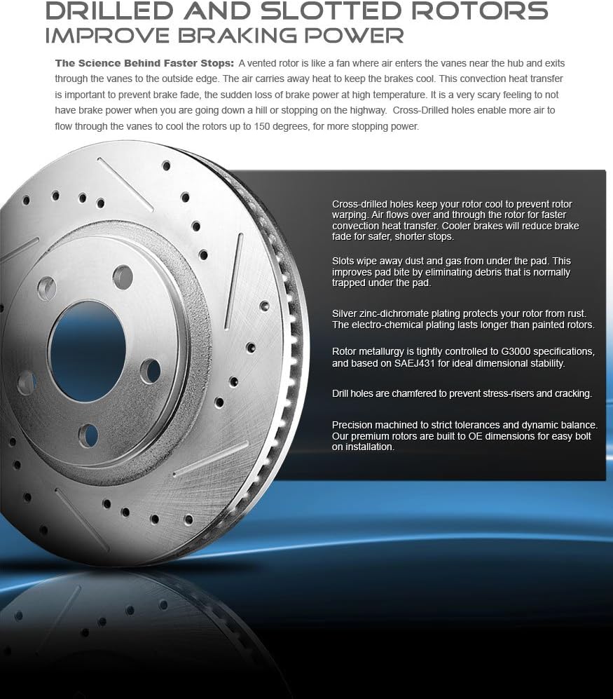Drilled/Slotted 6 Lug Rotors Y305